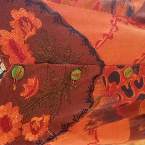 Vintage Nash Bohemian Patchwork Vest w/ Embroidered Detail Size:M 100%Rayon - Picture 2 of 9